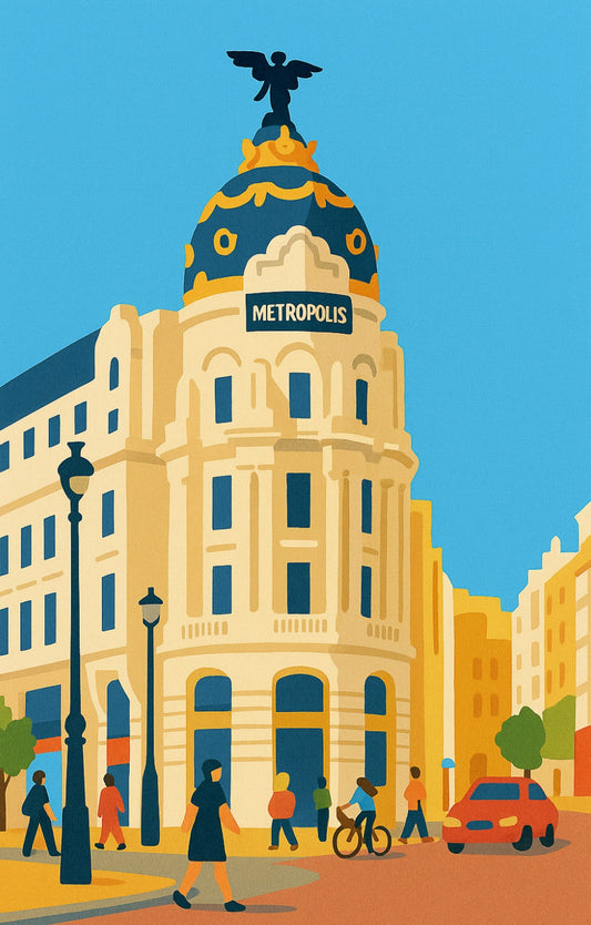 EDIFICIO METROPOLIS MADRID Lámina Decorativa Original