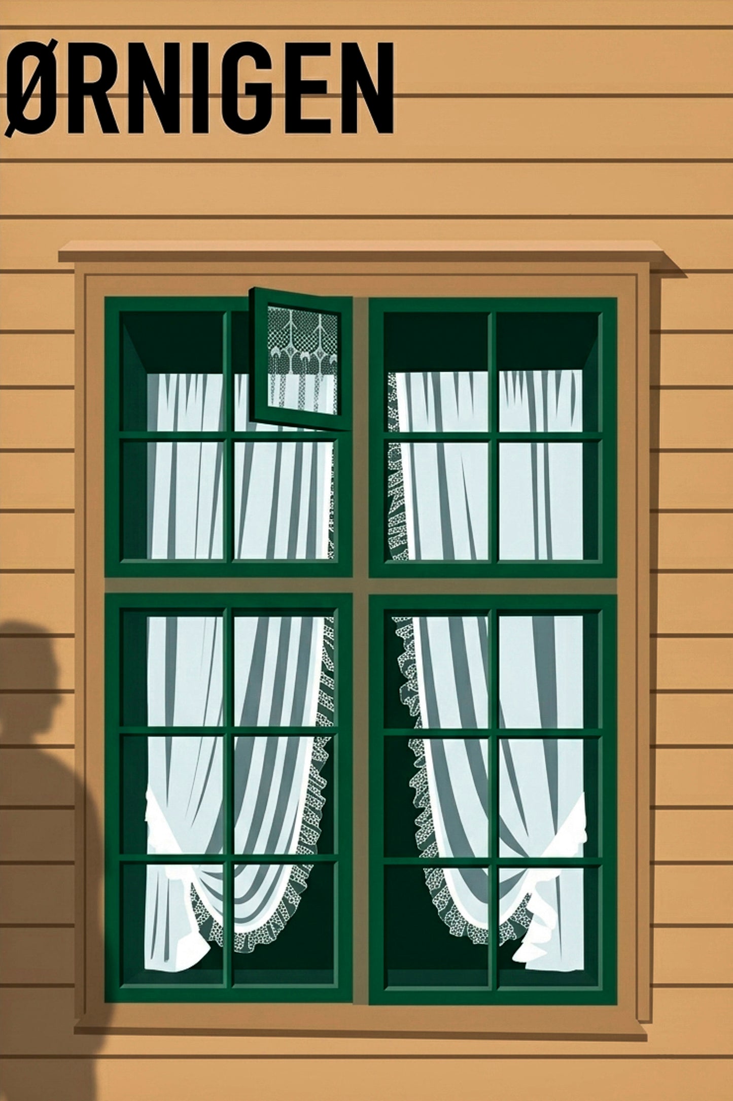 LAMINA DECORATIVA "VENTANA CON SOMBRA DE PERSONA"