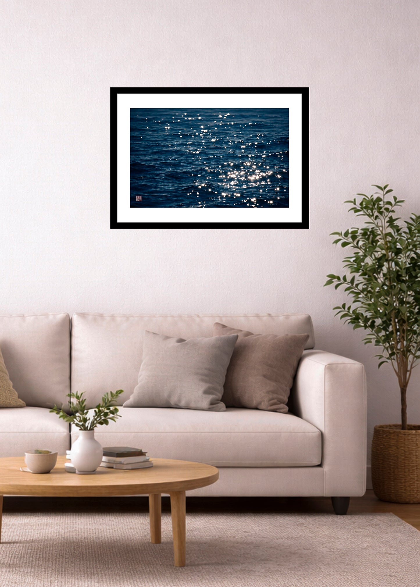 LAMINA DECORATIVA REFLEJO MARINO EN AZUL