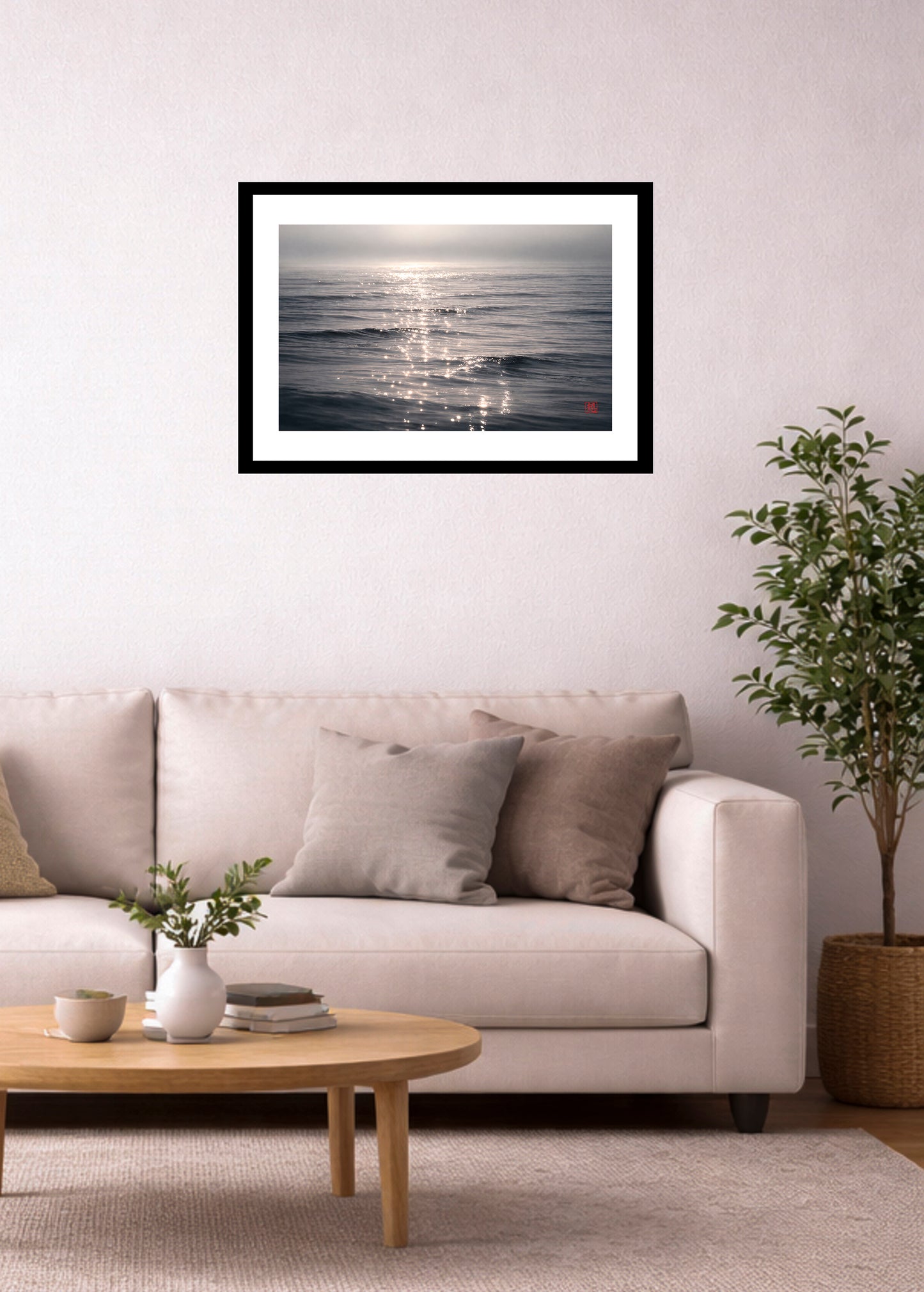 LAMINA DECORATIVA REFLEJO MARINO EN GRIS