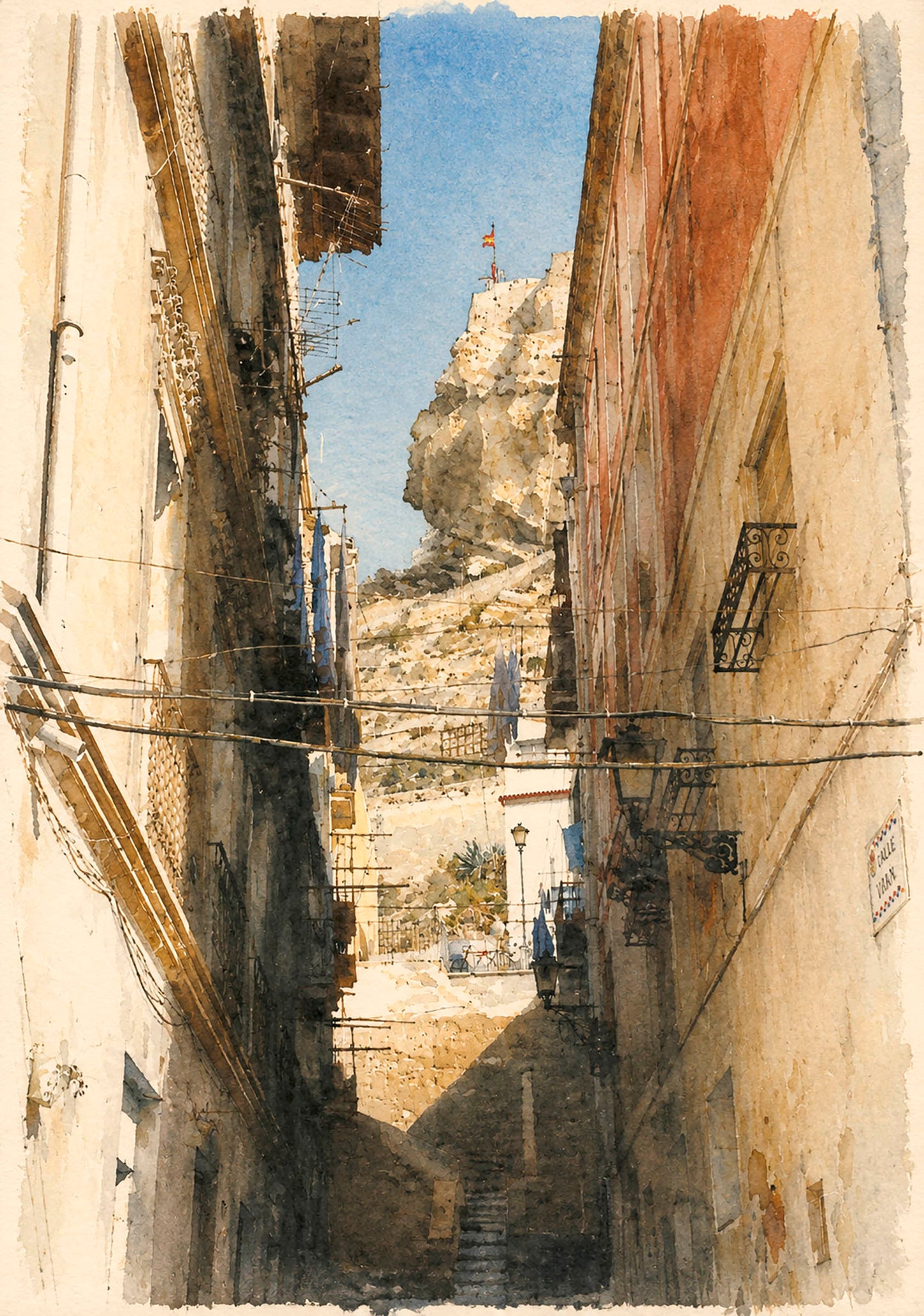 LAMINA DECORATIVA LA CARA DEL MORO. BARRIO DE SANTA CRUZ ALICANTE