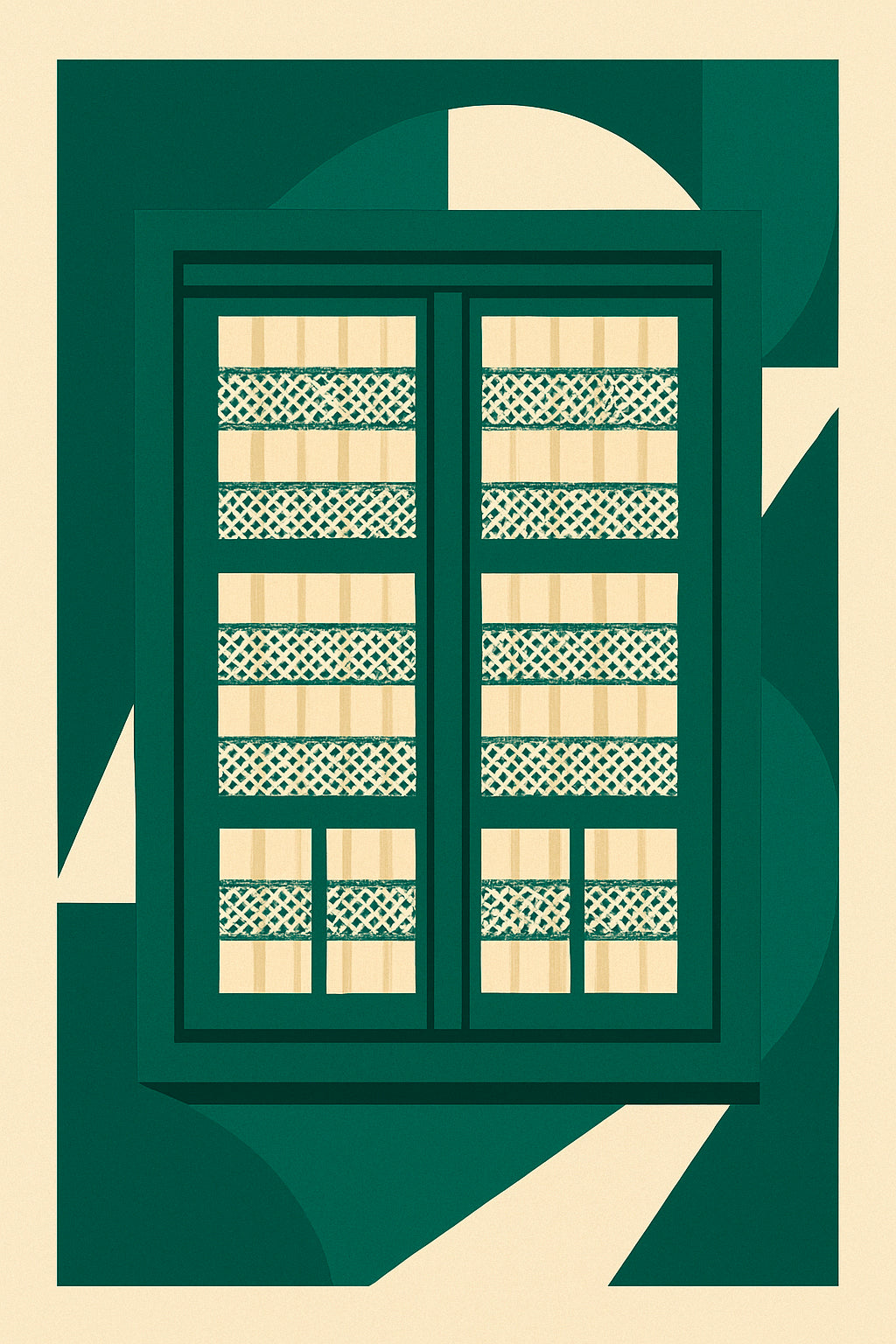 LAMINA DECORATIVA VENTANA VERDE