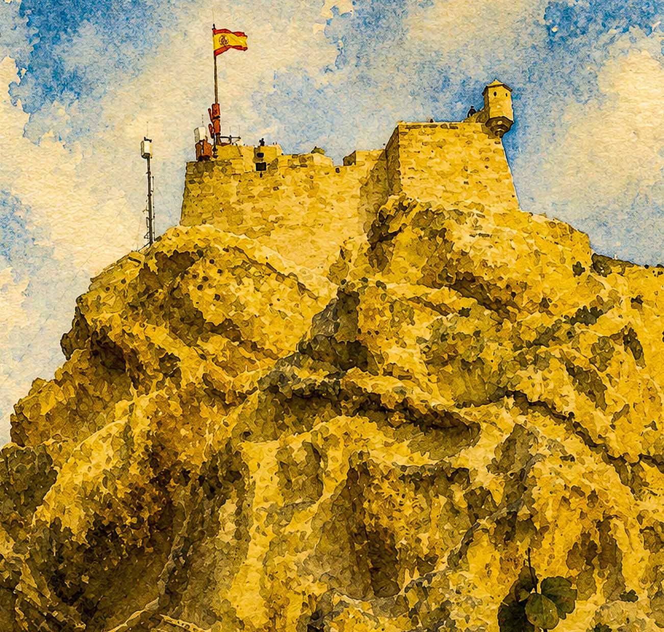 LAMINA DECORATIVA CASTILLO DE SANTA BARBARA 2