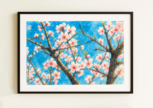 LAMINA DECORATIVA  "ALMENDROS EN FLOR"