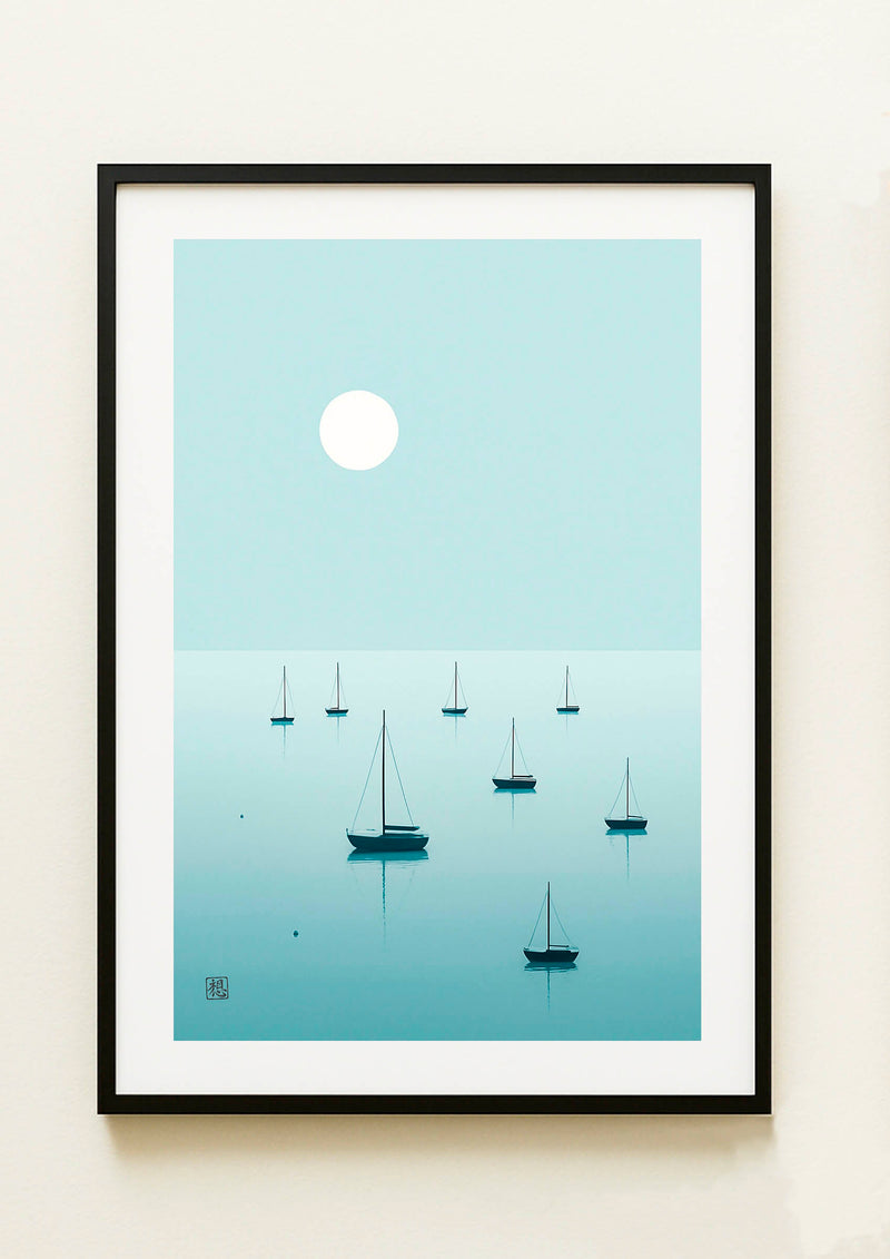 LAMINA DECORATIVA  "AMANECER PLATEADO"