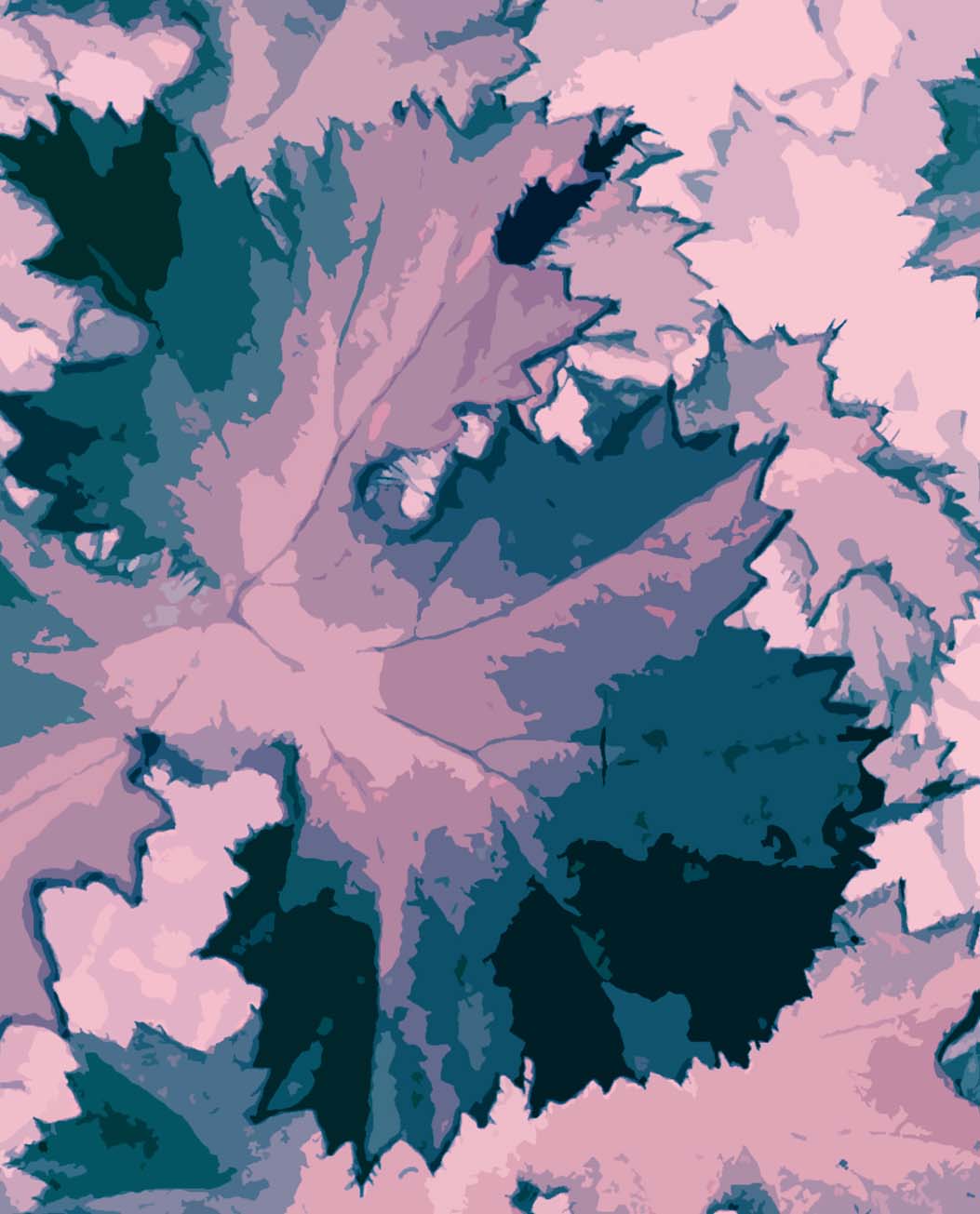 FLORES EN ROSA Y AZUL