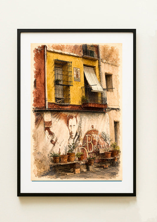 LAMINA DECORATIVA LA BRUJULA DORADA BARRIO DE SANTA CRUZ ALICANTE