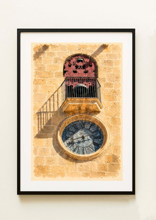 LAMINA DECORATIVA RELOJ Y CAMPANA DE SAN NICOLAS